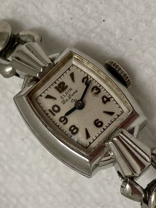 Old Wristwatch Elgin De Luxe Usa 17 Jewels 4 Adj 