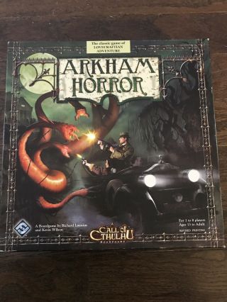 100 Complete Arkham Horror A Call Of Cthulhu Board Game By Fantasy Flight Pub.