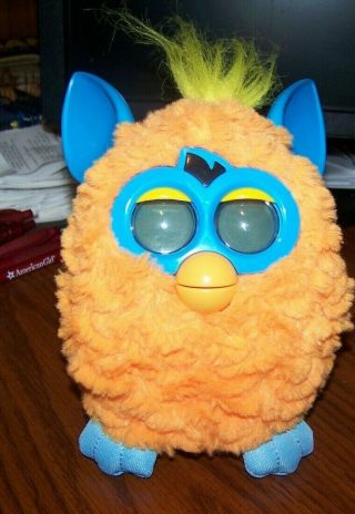 Furby Boom Plush Orange Blue Yellow