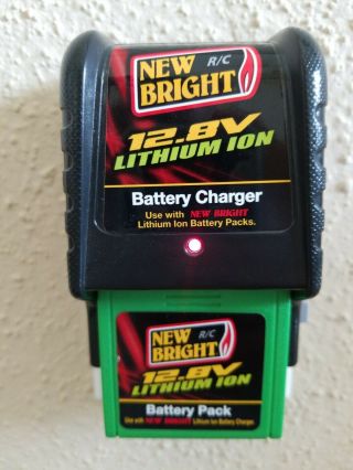 Bright 12.  8v R/c Radio Car Battery And Charger Lithium Ion Very