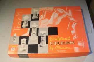 Vintage Gothic Sculptured Chess By Peter Ganine Salon Edition 1475 Made In Usa