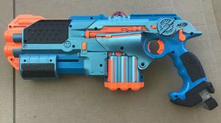 Tiger Electronics Nerf Phoenix Ltx Lazer Tag Guns W/ Shotgun Attachments Blue