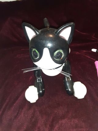 ZOOMER KITTY Interactive Robot BLACK WHITE CAT by Spin Master Robotic Toy 2