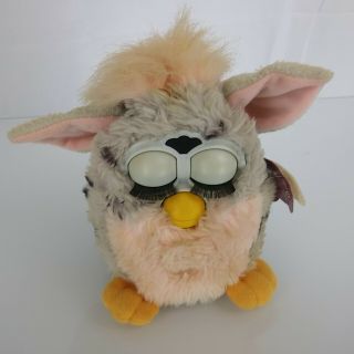 1998 First Edition Electronic Furby Model 70 - 800 Gray Black Blue Eyes