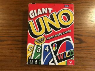 Cardinal Giant Uno Playing Cards 7.  4 × 10.  1 Discontinued - Complete