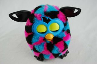 2012 Hasbro Furby Boom Blue Pink Black Triangles Talking Interactive Toy