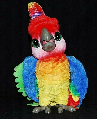 Furreal Rock - A - Too The Show Bird Talking Moving Plush Parrot Toy Hasbro