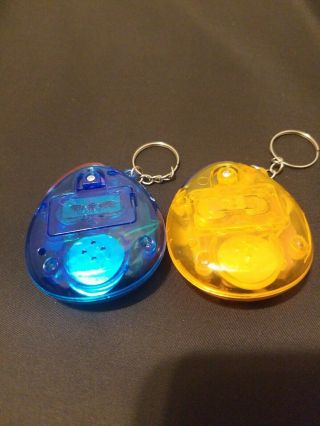Set of 2 Bandai Tamagotchi Connection Blue Silve and orange silver Electric toy 2
