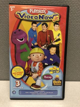 Playskool Videonow Jr 3 Disc Pack The Wiggles - Barney - Bob The Builder