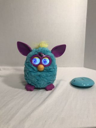 2012 Hasbro Furby Talking Interactive Pet Toy Aqua Blue Yellow