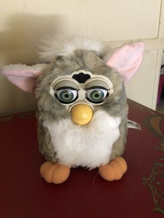 1998 Tiger Electronics Grey And White Furby