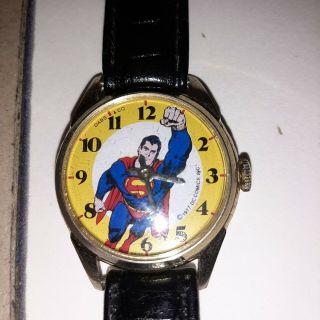 Vintage 1977 Dc Comics Superman Wrist Watch Dabs & Co.  Swiss Runs
