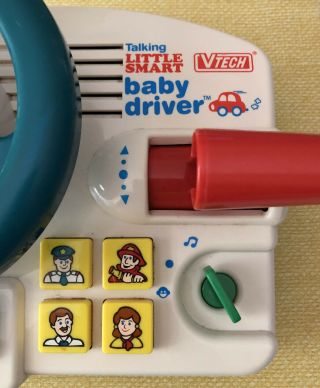 Vintage VTECH Talking Little Smart Baby Driver Interactive Learning Toy 2