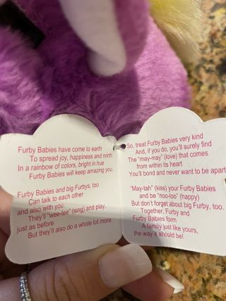 1999 furby babies Model 70 - 940 With Tag 3