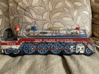 Vtg Silver Mountain 4230 Tin Train Battery Operated 1969