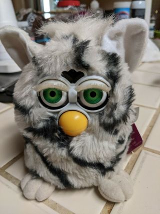 Vintage Furby 70 - 800 Striped Black & White 1999 With Tags