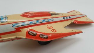 Tin Toy TECHNOFIX Friction Spaceship GE - 268 - Germany - 3