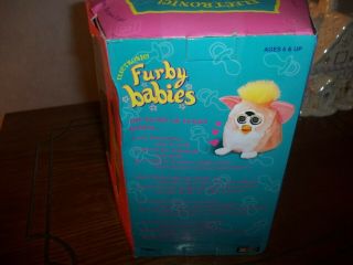 Furby Babies white with pink ears model.  70 - 940 box issue 3