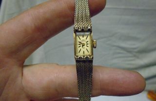 Vintage Jules Jurgenson 17j 59 - 21 Ladies Watch 10k Rolled Gold Plate For Repair