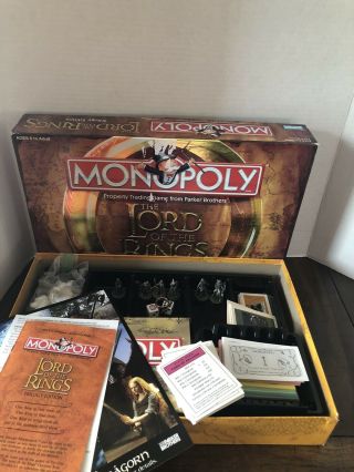 Parker Brothers 2003 Monopoly The Lord Of The Rings Trilogy Edition Complete Set