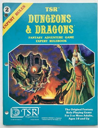 Tsr Dungeons & Dragons 2015 Expert Rules Book 2 Rulebook 1st Printing Jan 1981