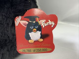 Graduation Furby,  Tiger Electronics,  1999,  Special Limited Edition,  Tag Attached 3