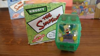 (5) 2002 Burger King The Simpsons Watches: Bart - Krusty x2 - Homer & Family Drive 2