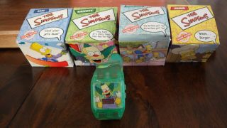 (5) 2002 Burger King The Simpsons Watches: Bart - Krusty x2 - Homer & Family Drive 3