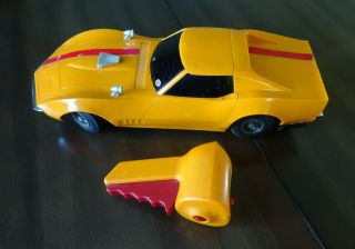 Eldon Vintage 1968 Orange Corvette Stingray Battery Car No.  5 - 26 - 071