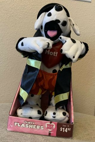 Dalmation K - 9 Department Fire Dog Battery Operated Sings & Dances Flirty Flash