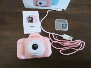 Pink Children ' s Digital Camera Kids Photo Toy Camera with SD Card 2