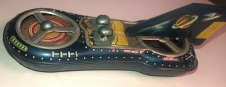 VINTAGE Mar Line Tin SPACE SHIP TOY,  Friction,  Japan 2