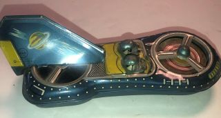 VINTAGE Mar Line Tin SPACE SHIP TOY,  Friction,  Japan 3