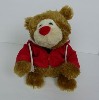 Sound N Light Animatronics Singing Teddy Bear W/ Red Jacket Justin Bieber Baby