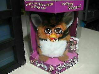 1998 Tiger Electronics Brown And Black Interactive Furby W/ Box 70 - 800