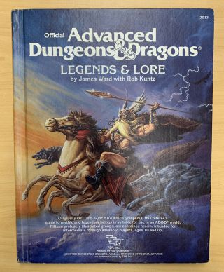 Dungeons & Dragons Legends & Lore Tsr 1984 2013 Hardcover
