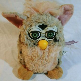 Furby 1998 Model 70 - 800 Gray With Black Spots Pink Tummy Not