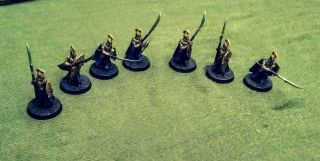 Gw Lotr Middle Earth Sbg Rivendell 7 High Elf Warriors With Spear