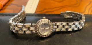 Women ' s Anne Klein II Watch,  Silver Tone and Glass Brace.  et Band,  Rhinestones 2