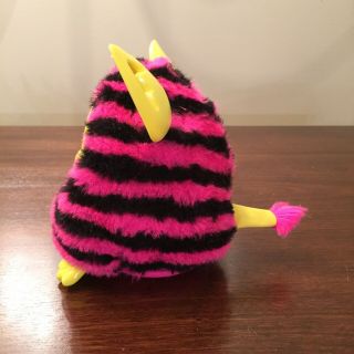 2012 Hasbro Furby Boom Pink and Black Stripes Interactive Toy - & 3
