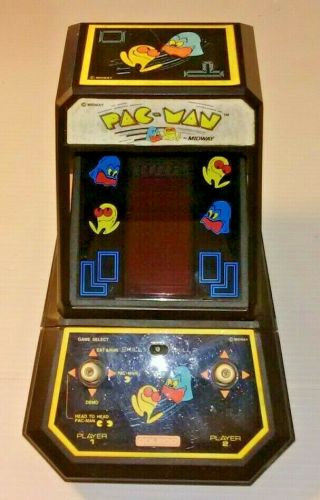 1981 Vintage Coleco Pac - Man Mini Tabletop Arcade Game =