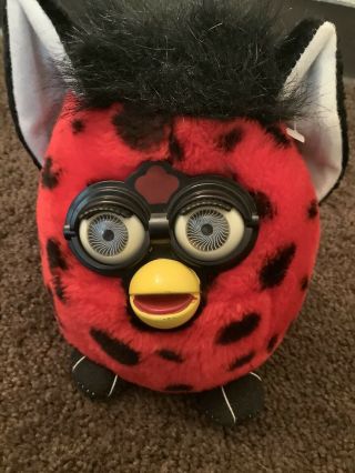 Plush Soft 6 " Furby By Nanco Tiger Electronics Red Black Ladybug Vintage 1999
