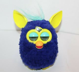 Furby Blue & Yellow Interactive Electronic Pet Toy Battery Operated Hasbro 2012