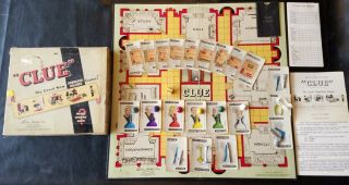 Vintage 1949 Clue Board Game Sherlock Holmes Parker Brothers 100 Complete