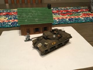 Bolt Action 1/56 Scale Us M10 Td With Crew And Added Painted & Weathered
