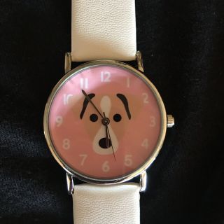 Beagle Dog Face Fashion Watch White Wristband Fun Novelty Animal