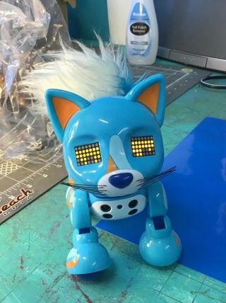 Spin Master Zoomer Meowzies Interactive Robot Patches Blue Cat Toy (2016)