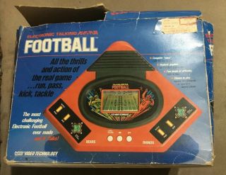 Vintage 1986 Vtech Electronic Talking Handheld Football Game Great