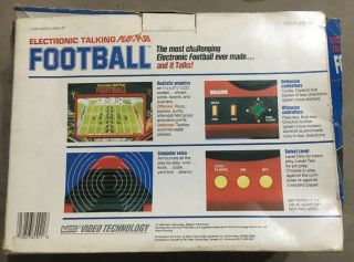 Vintage 1986 VTech Electronic Talking Handheld Football Game Great 2