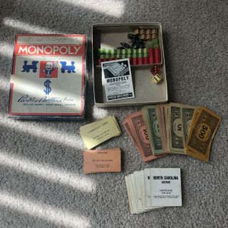 1930s Vintage Vtg Monopoly Board Game Parker Bros.  No Game Board All Properties